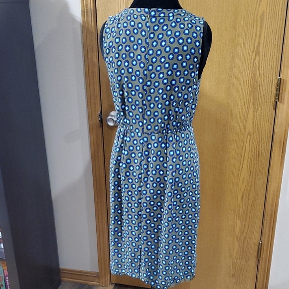 J. Crew Green and Blue Sleeveless Halter Midi Dress - Picture 6 of 9